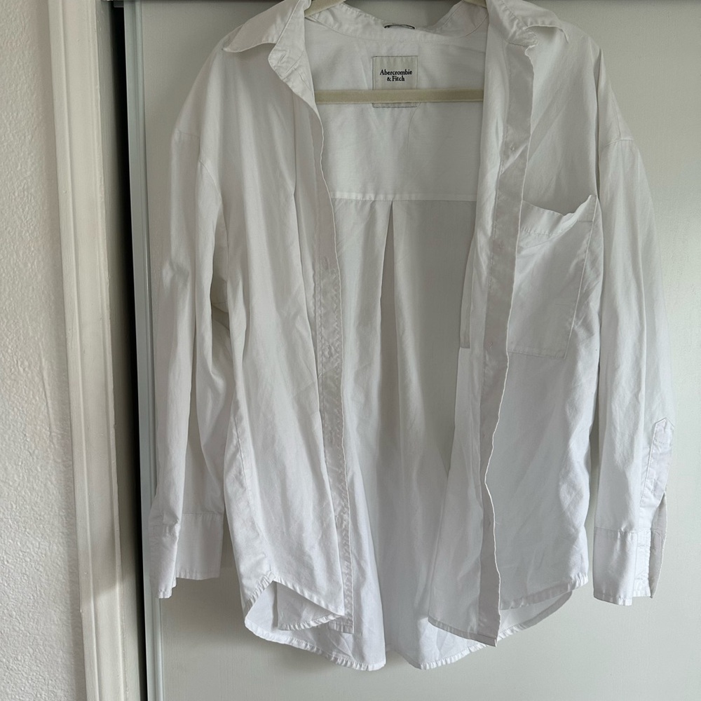 Abercrombie & Fitch White Oversized Shirt